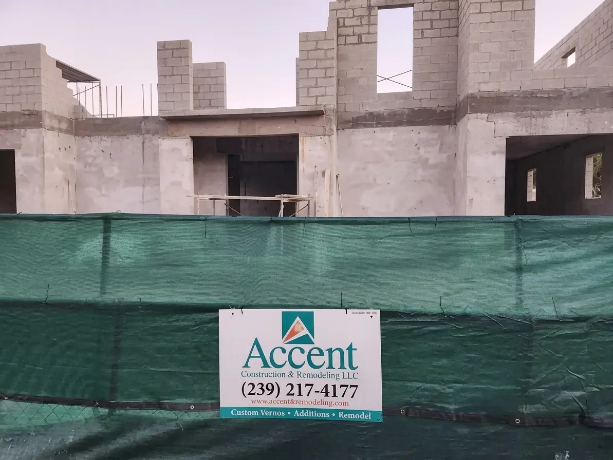 Construction remodeling sign building site by Accent Construction