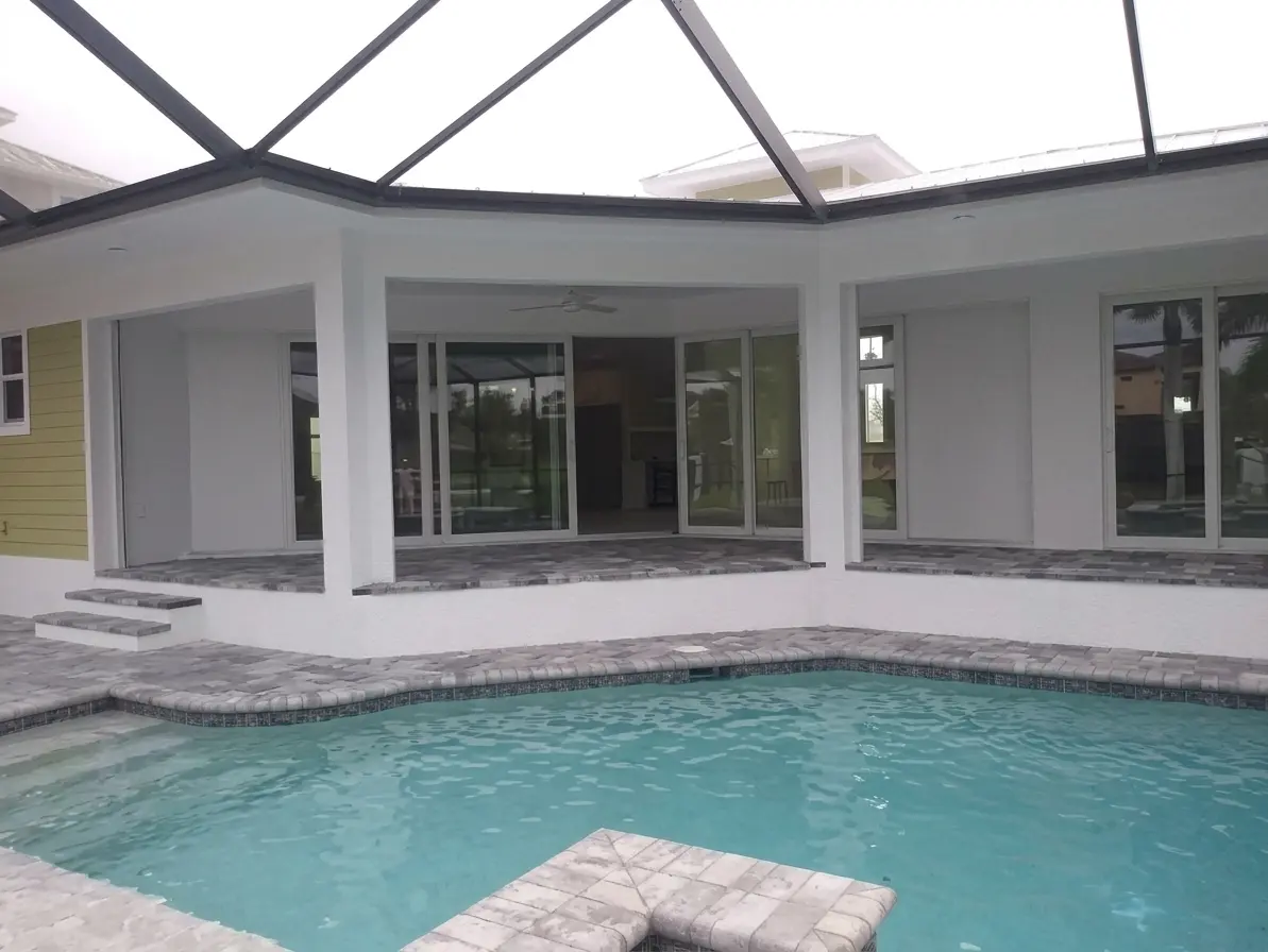 Luxury home pool patio construction by Accent Construction